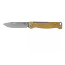 Boker Plus Atlas Slipjoint Fickkniv Satinfinished Drop Point Mässingshandtag