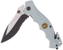 Boker Brand fällbar fickkniv Hero grått rostfritt stål 440A aluminium handtag
