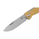 Boker Plus Atlas Slipjoint Fickkniv Satinfinished Drop Point Mässingshandtag