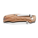 BOKER Pakka Hunter Fickkniv liner lås obestruket 440B stål trähandtag