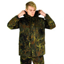 Original German Army Field Jacket Goretex Flecktarn Waterproof Rain Gear Parka