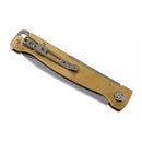 Boker Plus Atlas Slipjoint Fickkniv Satinfinished Drop Point Mässingshandtag