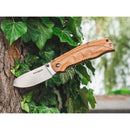 BOKER Pakka Hunter Fickkniv liner lås obestruket 440B stål trähandtag