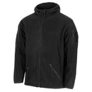 MFH military black tactical fleece jacket thermal hooded elasticated hemline NEW - GoMilitar