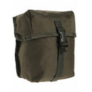 Medium olive green MIL-TEC multipurpose pouch with buckle closure, durable fabric, suitable for MOLLE gear attachment.
