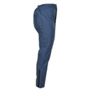 Blue waterproof Original British Royal Air Force rain trousers with zippered legs and functional pockets for wet weather use.