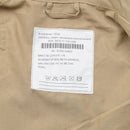Label inside Original Dutch Army Air Forces flyer coverall showing fabric composition and care instructions in khaki color