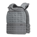 Grey PENTAGON Milon Plate Carrier Mk2 tactical vest with laser-cut MOLLE system and breathable mesh panels