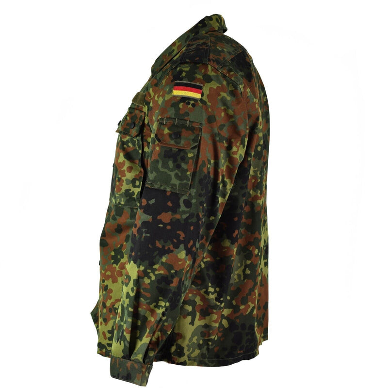 Original tysk arméskjorta dragkedja med dragkant Camo Tactical Combat BW Army Issue