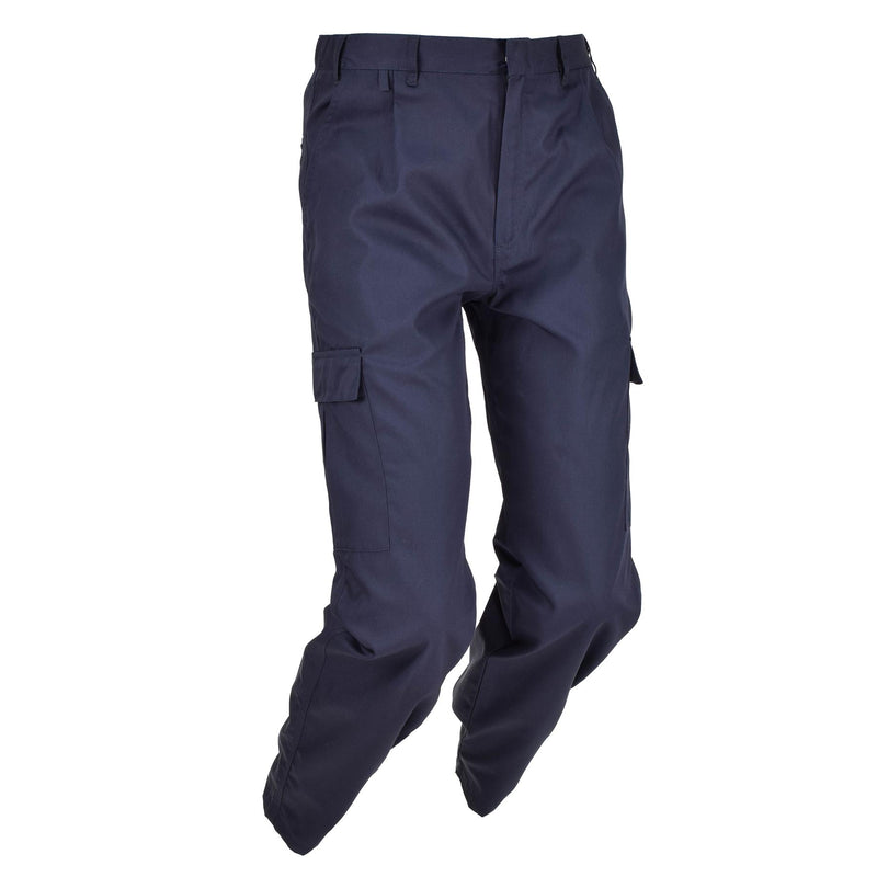 Äkta brittiska Iss Blue Work Pants överskottslastbyxor i blister nya