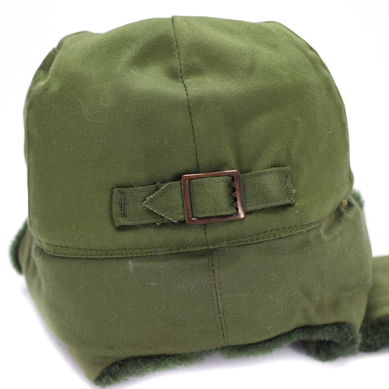 Original Swedish Sverige Military Army Winter Green M59 Combat Field Cap Hat Ny