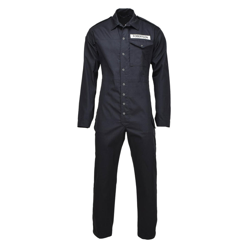 Original British Military Mechanic Coverall Workwear Uniform Work Jumpsuit Black