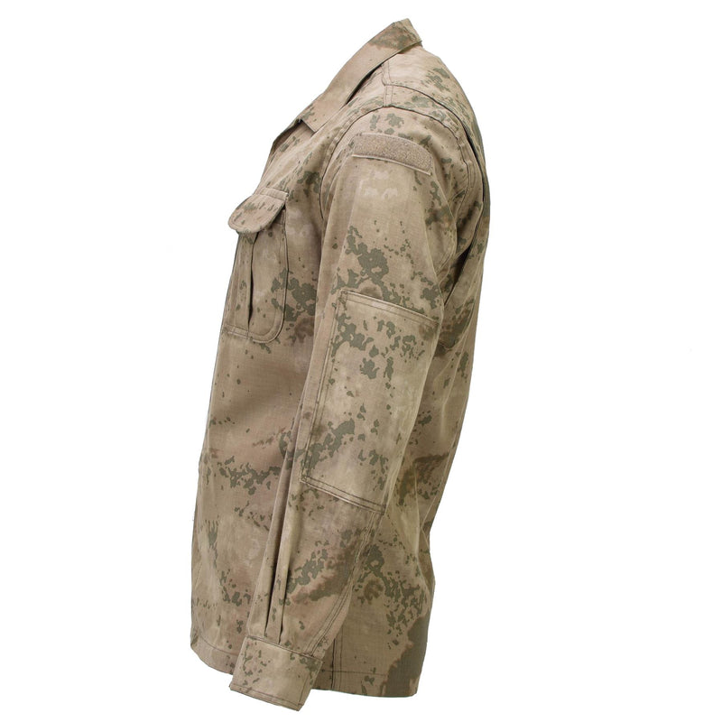 Äkta turkisk armé enhetlig jacka ripstop armerade armbågar M2018 camo