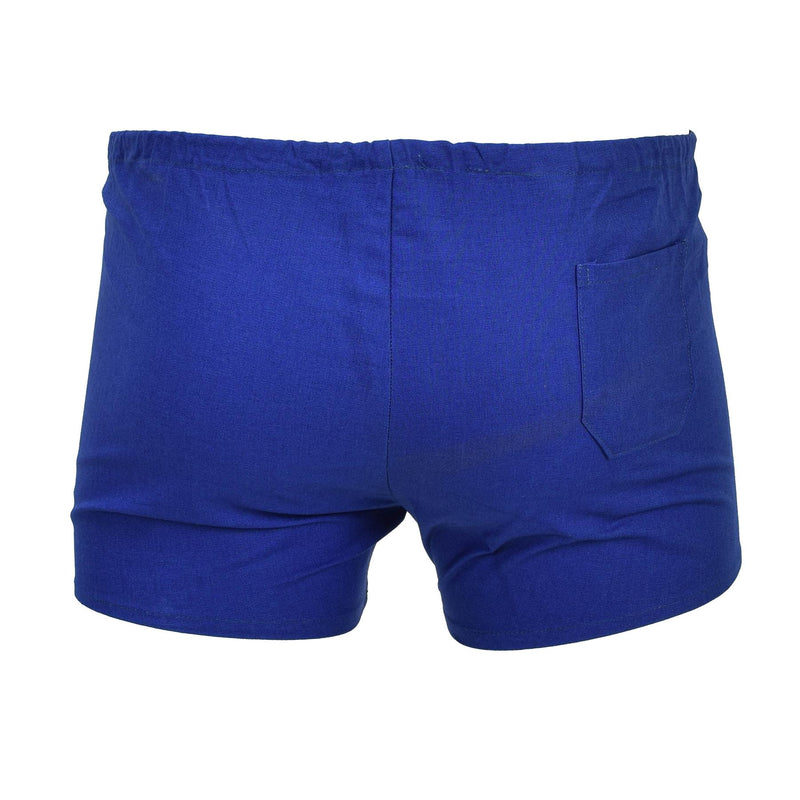 Original tjeckiska militärblå korta sportshorts män elastiska midja nya