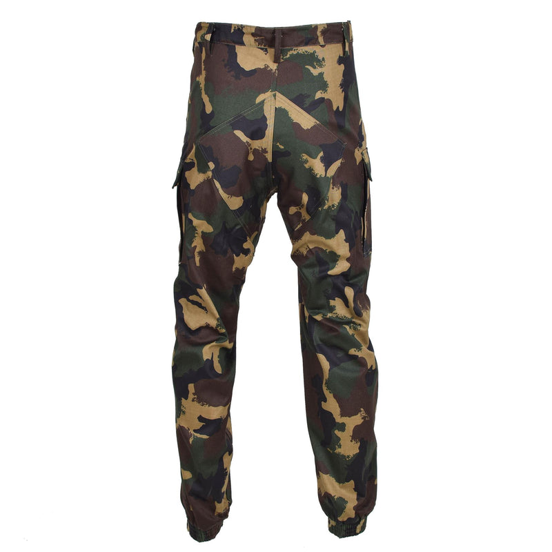Äkta ungerska militärfält trupper byxor M1990 Woodland Camo förstärkt ny