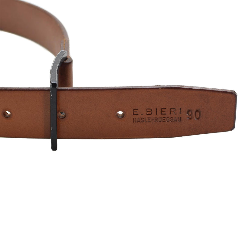 Original Swiss Army Pants Belt Casual Classic Leather Brown Military Surplus New