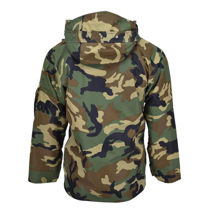 Mil-tec militär stil jacka våt väder skog 3 lager vindtät goretex ny