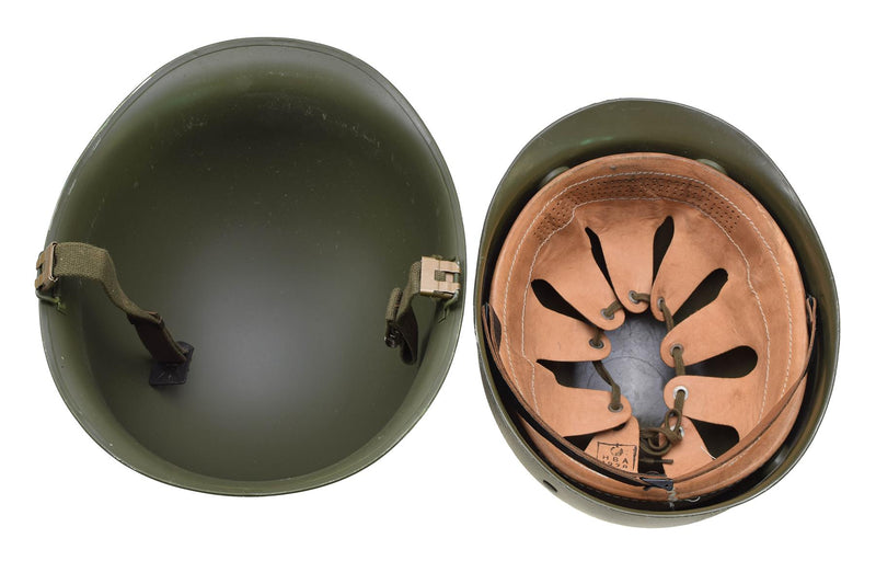 Original militär belgisk stålhjälm M51 Taktisk stridsarmé Inner PVC Olive