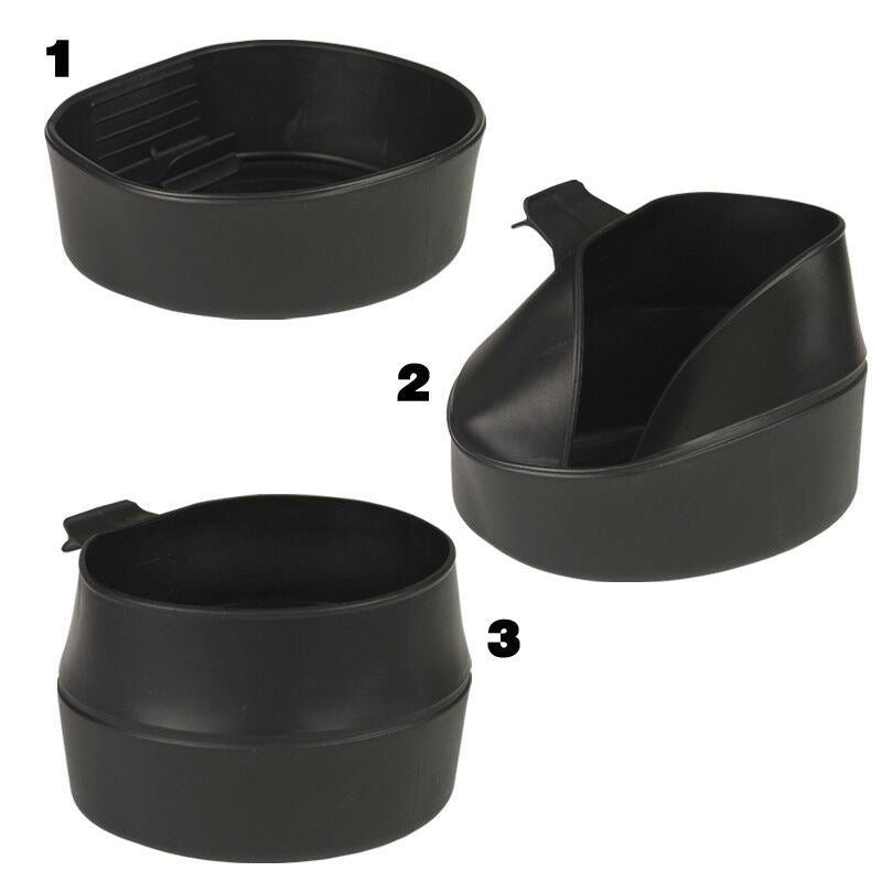 Brand Swedish Wildo Camp A Box Olive Green Camping Kit Plates Cups Spork Outdoor