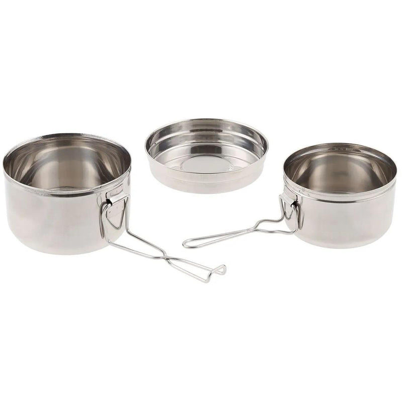 Original tjeckisk armé rostfritt stål mess tenn set camping utomhus matlagning panna