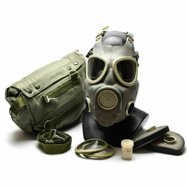 Polsk militär gasmask MP-4 äkta respiratorisk kemisk grå oliv od ny