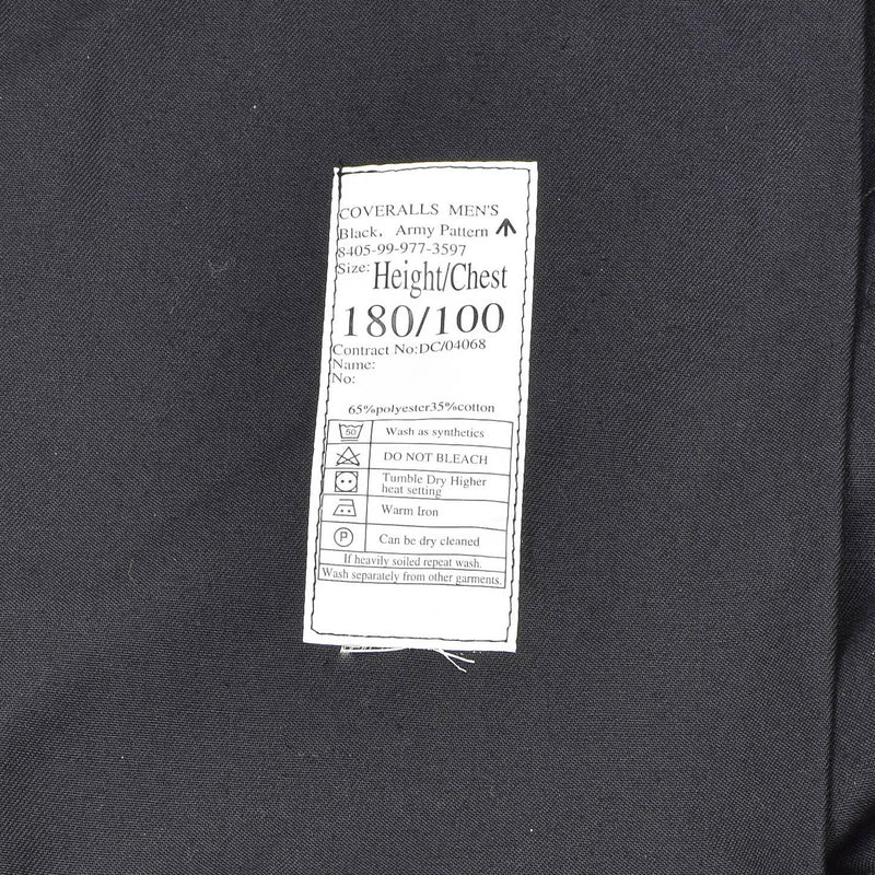 Original British Military Mechanic Coverall Workwear Uniform Work Jumpsuit Black