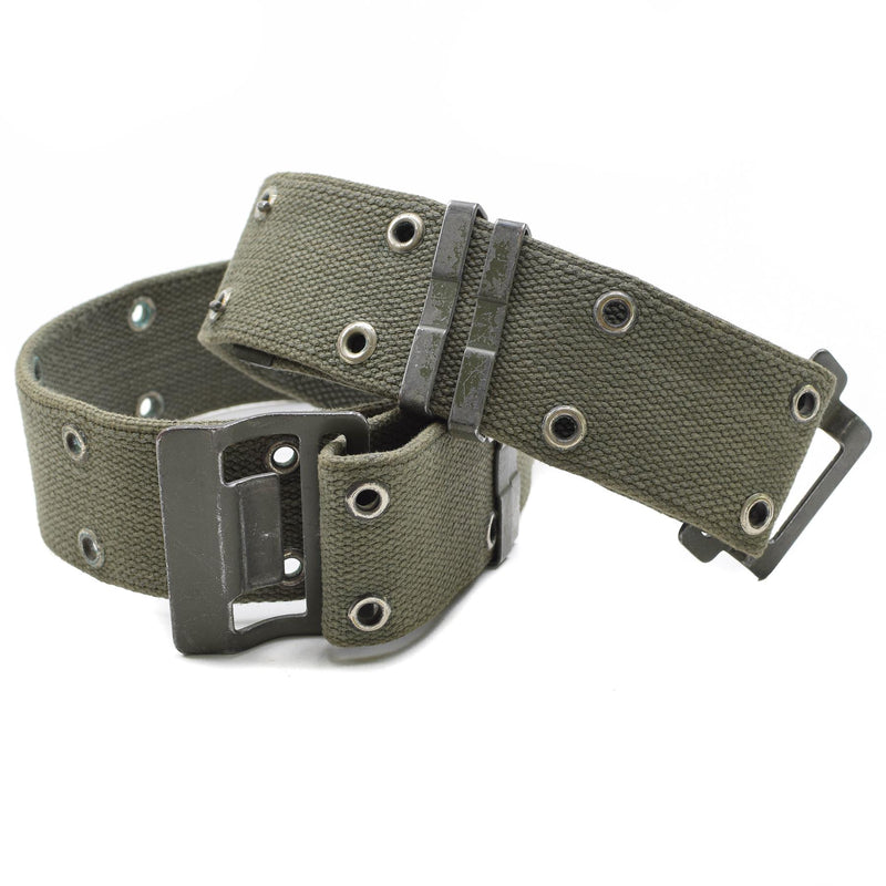 Original French Army Navy Webbing Belt Famas Olive OD Web France Military New