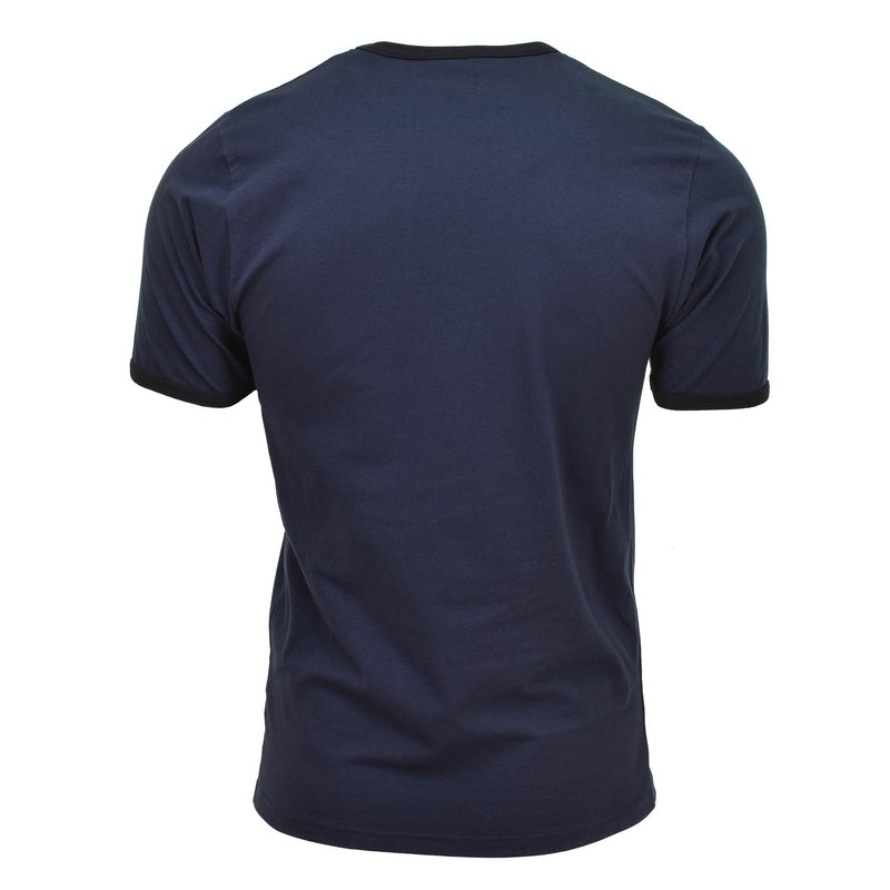 Original Dutch Army T-shirt blå bomullsskjorta Korta ärmar Militäröverskott Nytt