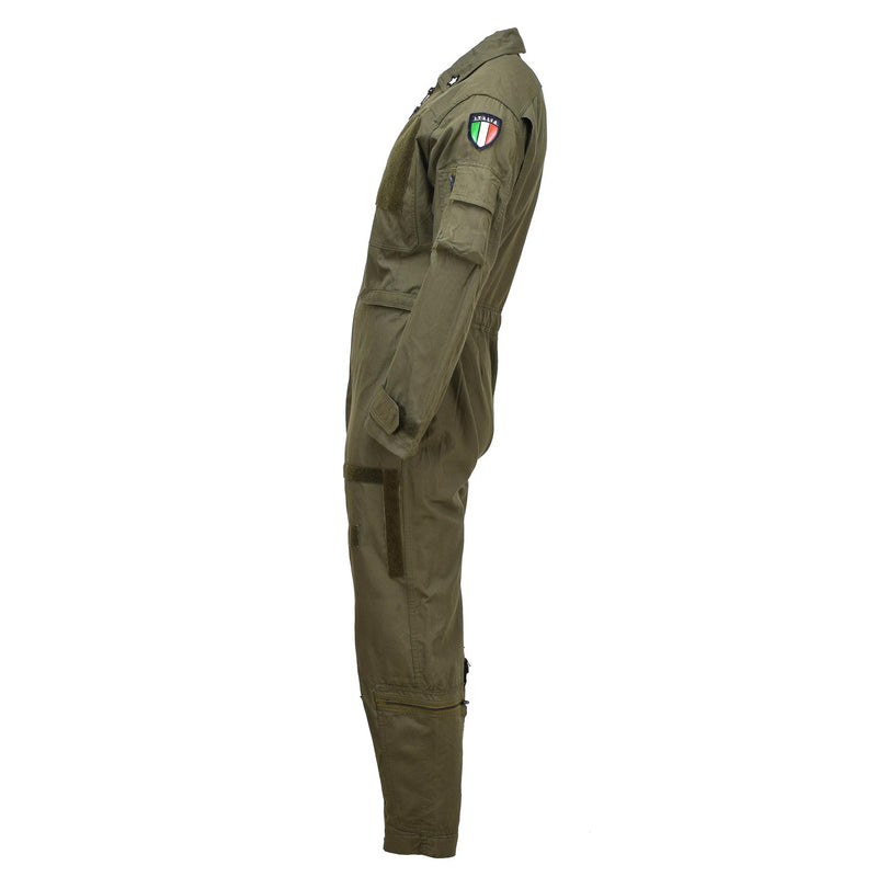 Äkta italienska arméomslag flygdräkt militär oliv jumpsuit aramid
