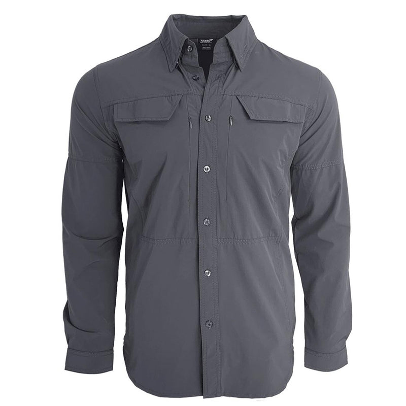 Texar Long-Sleeve Military Shirt Slim Fit Dålig plagg Klassiska armétröjor