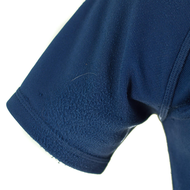 Original British Police T-shirt Blue Breattable Material Front Zip Guard Shirt