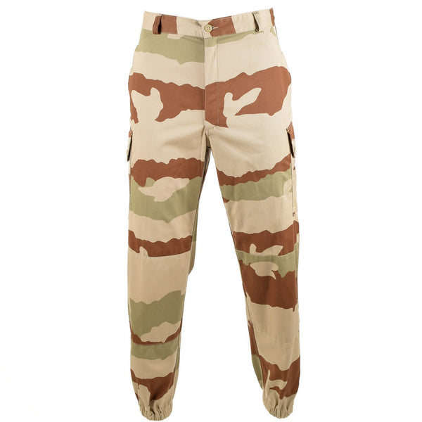 Original franska militära byxor F2 Desert Camo -byxor förstärkte armén BDU -byxor