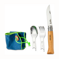 Opinel Picnic+ N°08 Bestickset Vikkniv Sked Gaffel Camping Bok