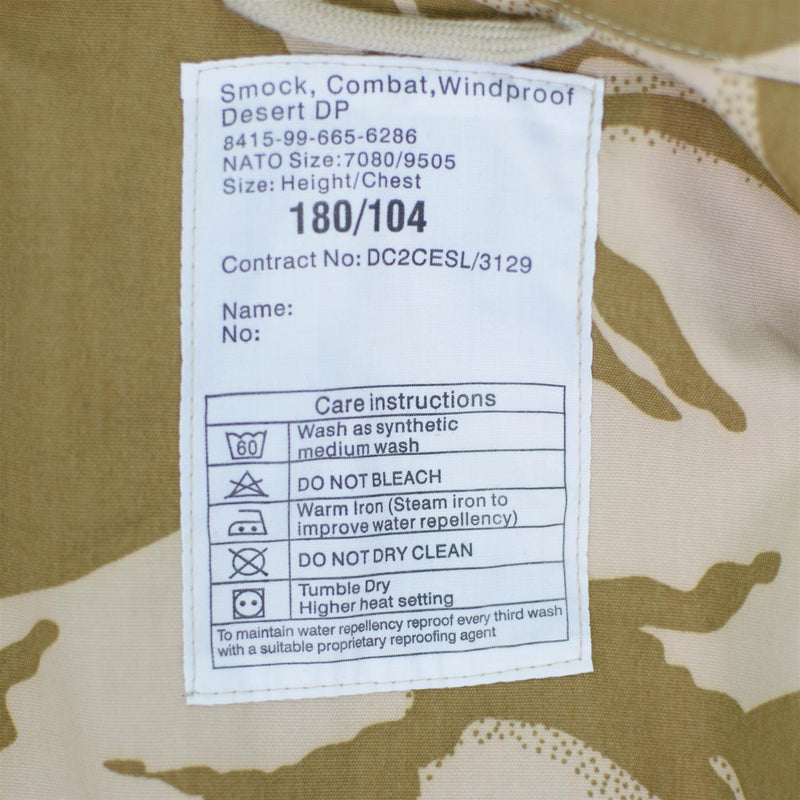 Äkta brittiska arméparka dpm öken camo smock vindtät jacka militär fråga