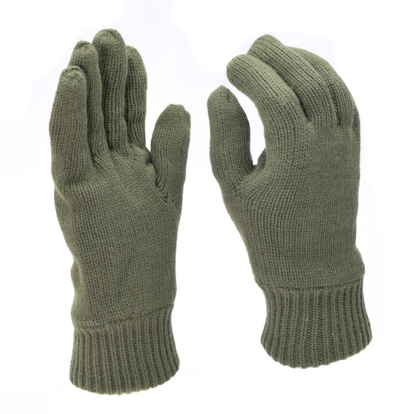 Mil-tec handskar män varm stickad thinsulate ™ foder oliv od vinter taktisk redskap
