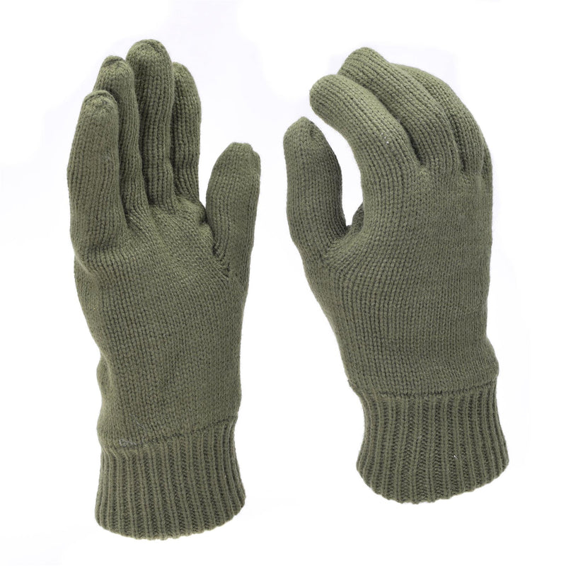 Mil-tec handskar män varm stickad thinsulate ™ foder oliv od vinter taktisk redskap