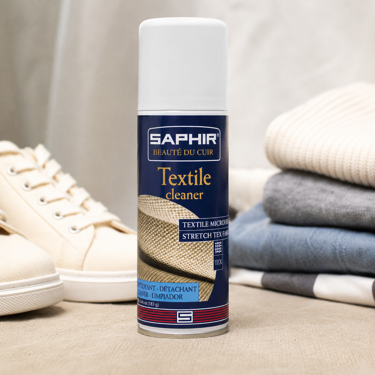 Saphir Textile Cleaner Spray 200ml Tygerengöring för alla textilmaterial