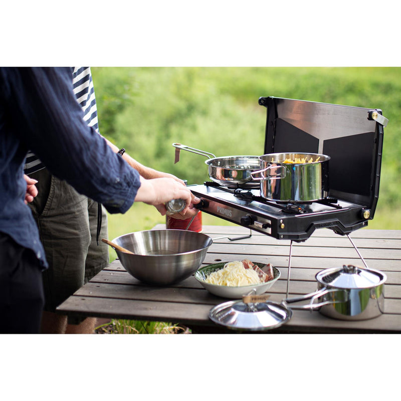 Primus lägereld matlagning set rostfritt stål allt-i-ett vandring camping köksredskap