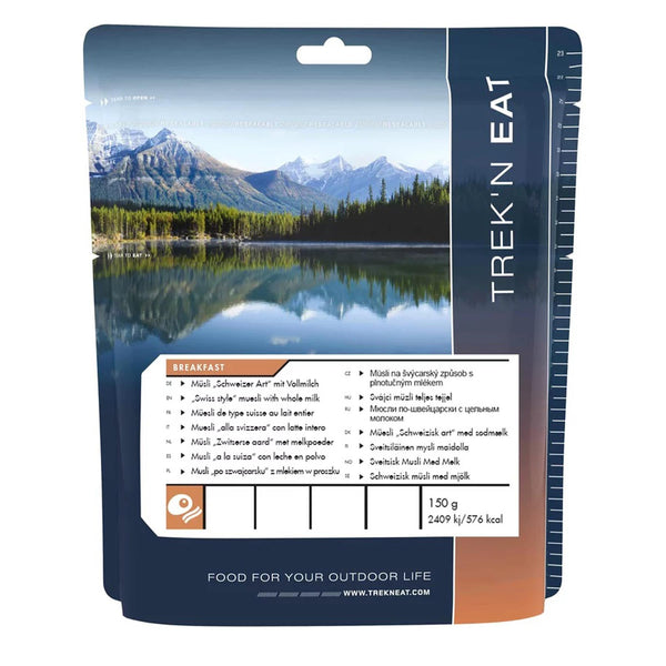 Trek'n Eat Brekfast Meal Swiss Muesli med mjölk dehydratiserad campingmat