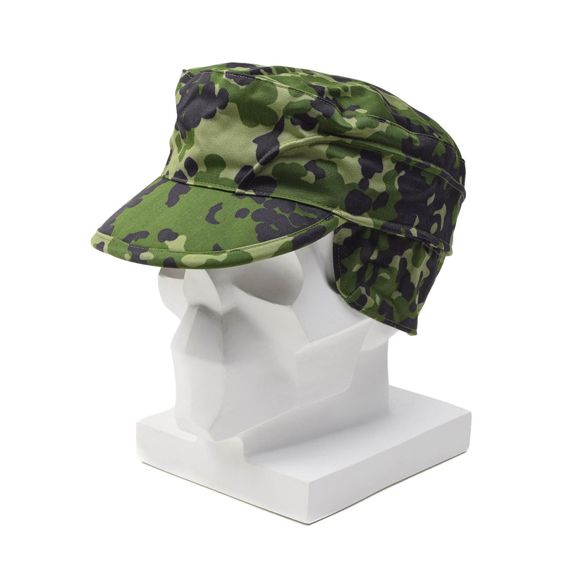 Original danska militära trupper Field Cap Folding Ear Flap M84 Lätt ny