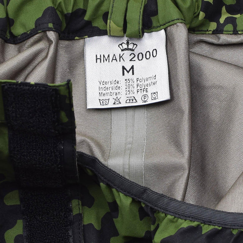 Original dansk militär camo m84 regnbyxor vattentäta elastiska byxor nya