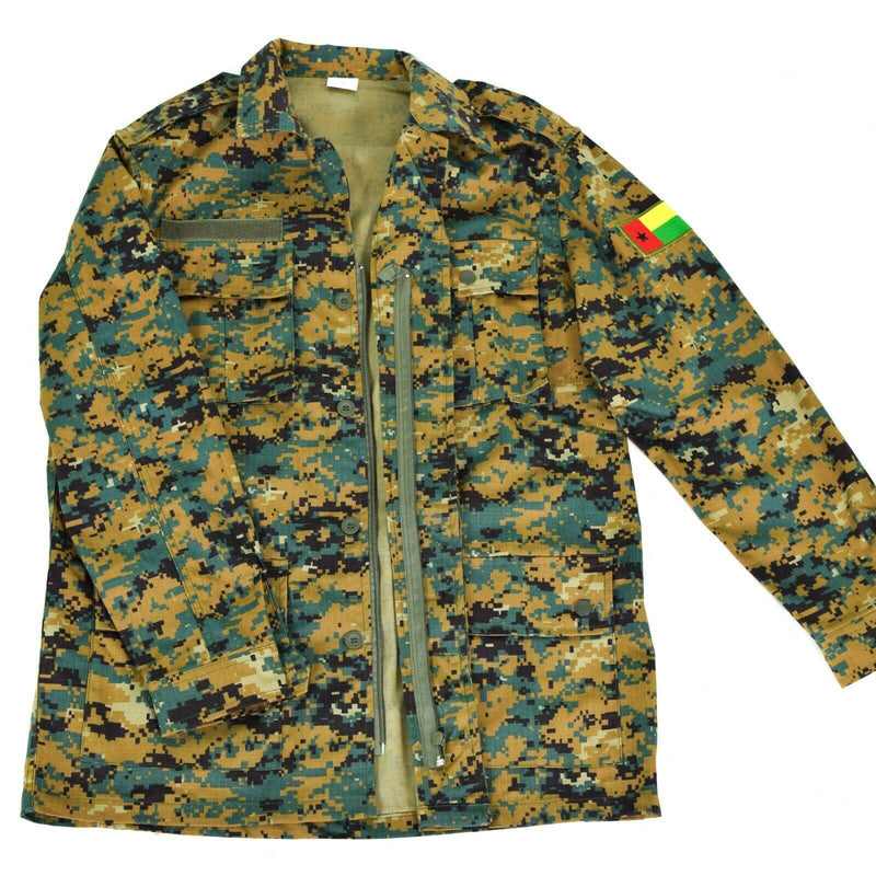 Äkta Guinee Bissau Army Jacket Ripstop Digital Savana Camo Military Issue New