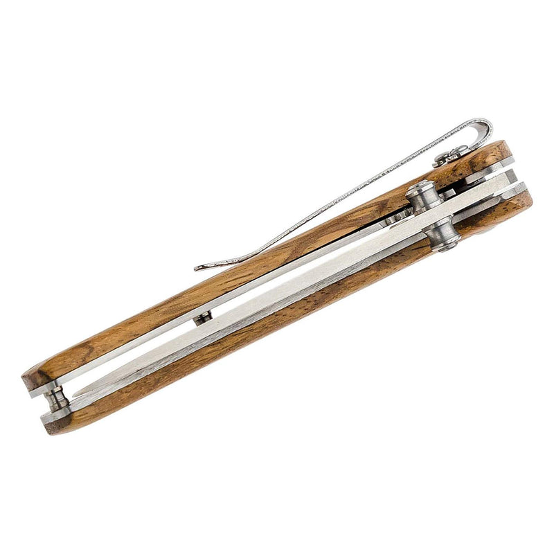 BOKER Backpacker pocket knife uncoated stainless steel wood handle