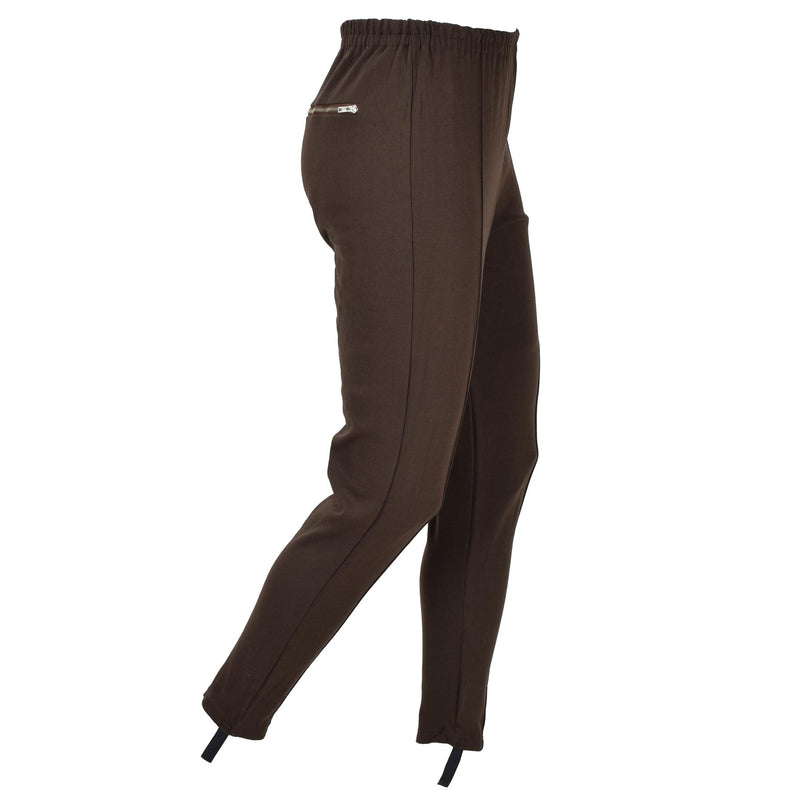 Original tyska militär NVA Brown Sweatpants Sports Stigrup Training Byxor