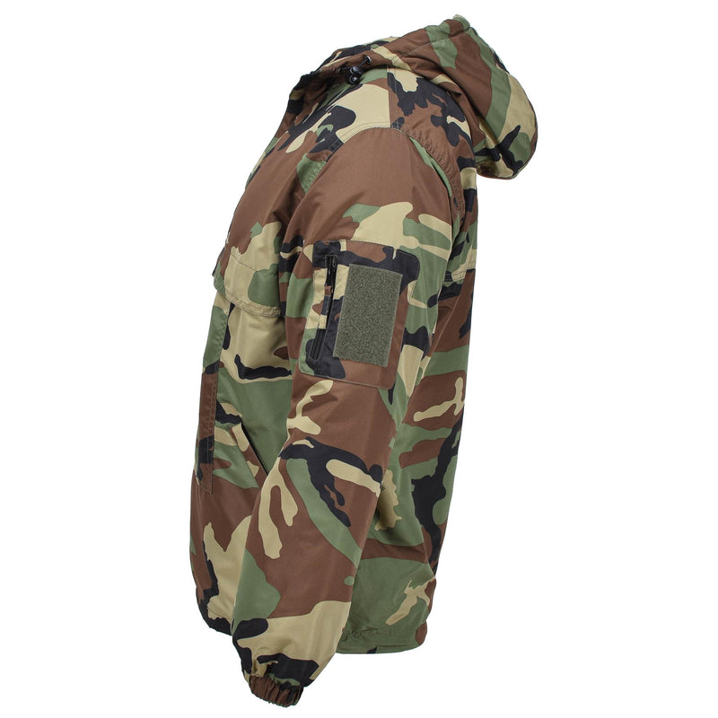 Mil-Tec German Military Combat Jacket Winter Woodland Windproof Hooded fodrad ny