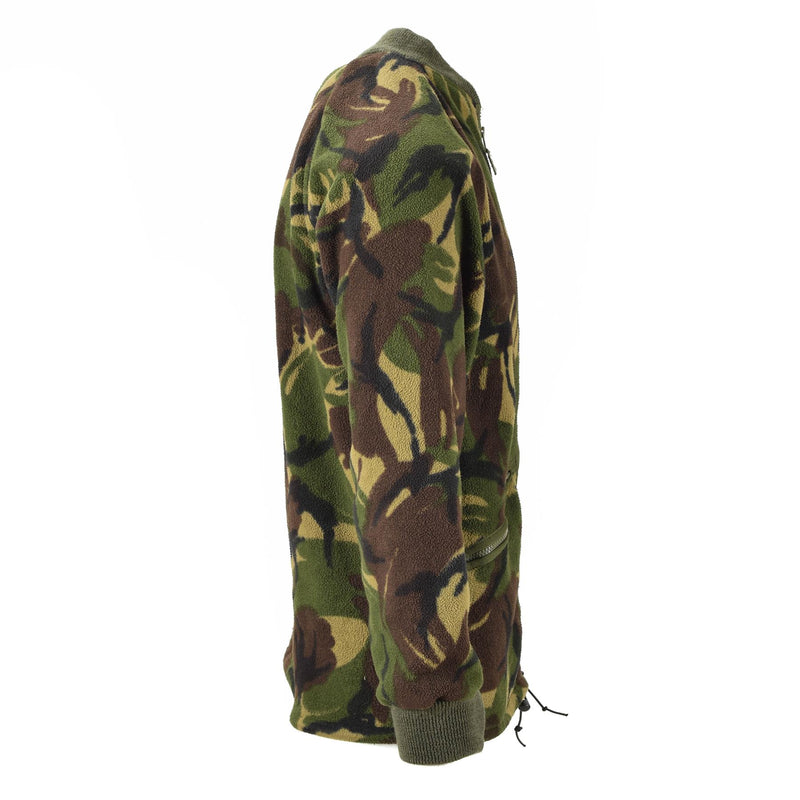 Äkta brittiska Cardigan Army Thermal Jacket Fleece DPM Camo Jumper Men Zip-Up