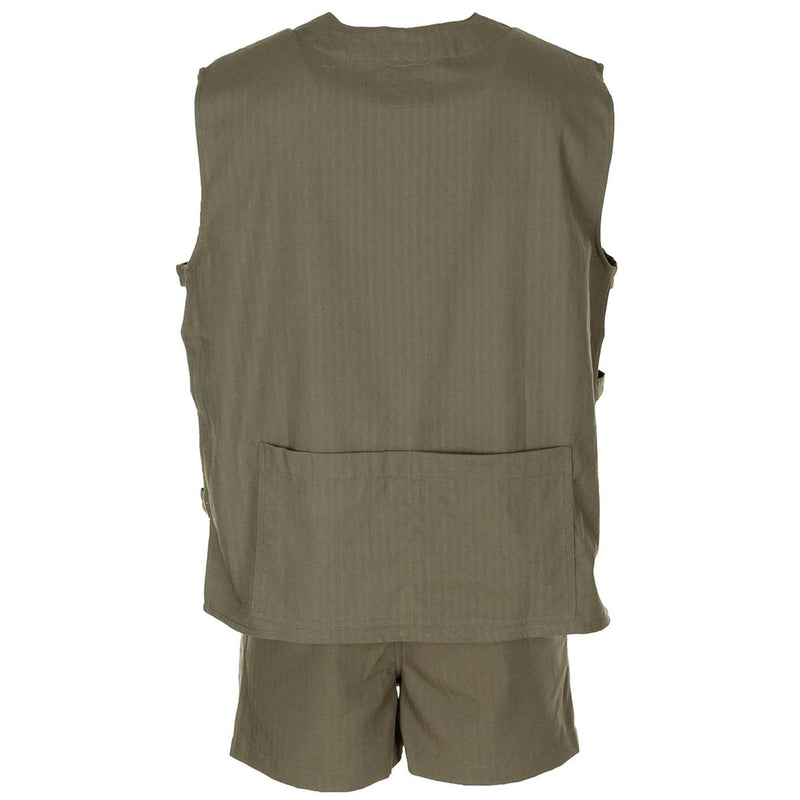 Original French Military Jungle Sleeveless Olive Shirt Tactical Lightweight New