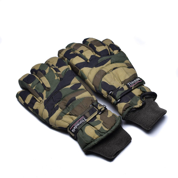 Märke Thinsulate handskar vinter skogsmark flecktarn olivkamouflage