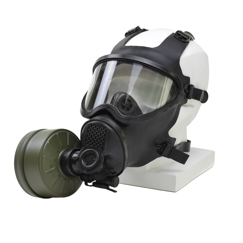 Äkta belgisk gasmask full ansiktsskyddshoppspanorama