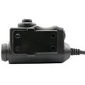 EARMOR M51 PTT kommunikationsadapter Kenwood 2-stifts radiokontakt Svart